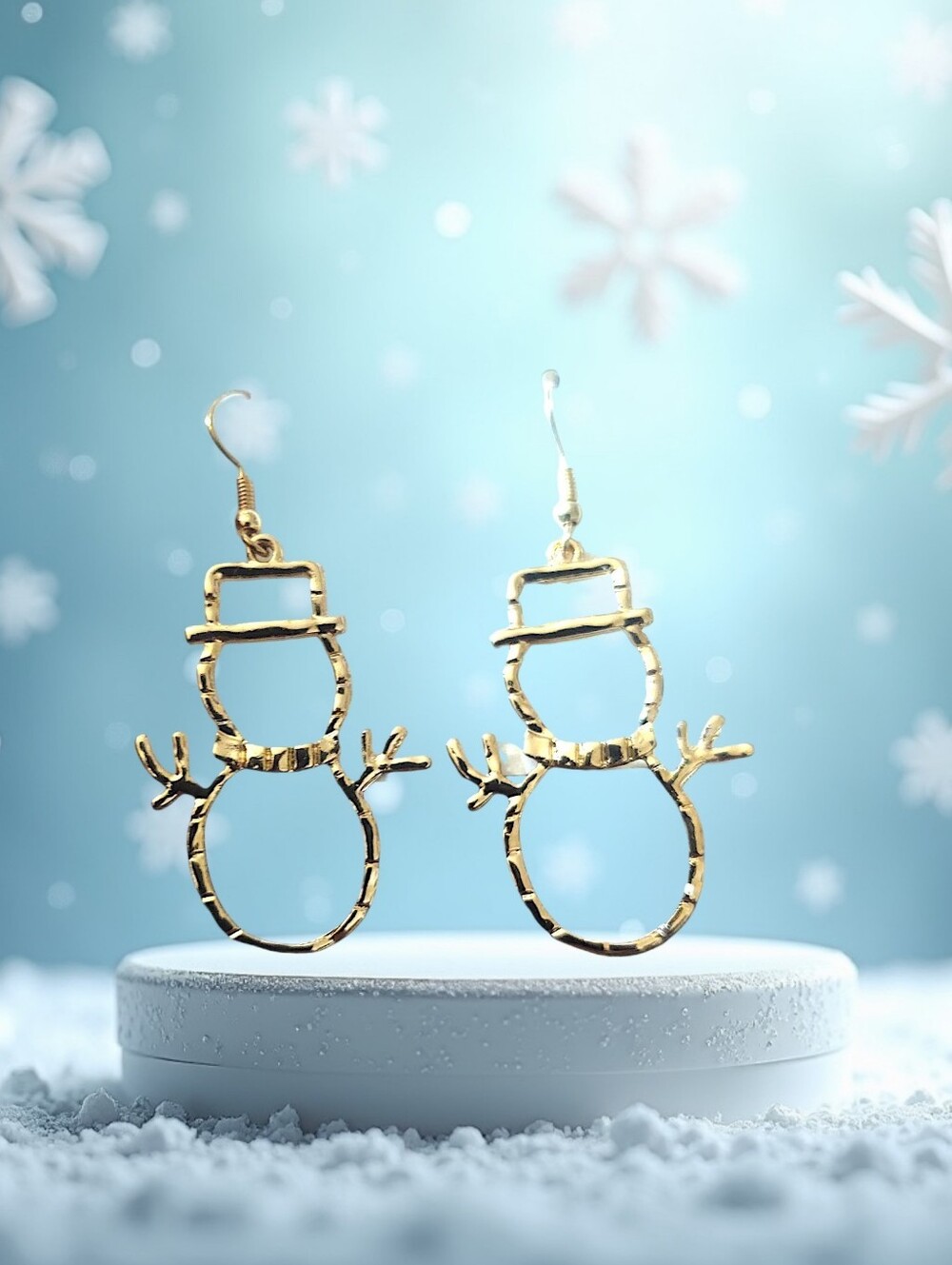 Snowman Dangle Earrings